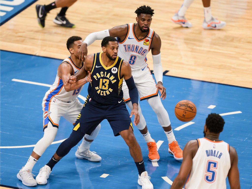 雷霆大战步行者:6月12日总决赛精彩集锦 步行者则依靠强大的区域防守限制了雷霆的投